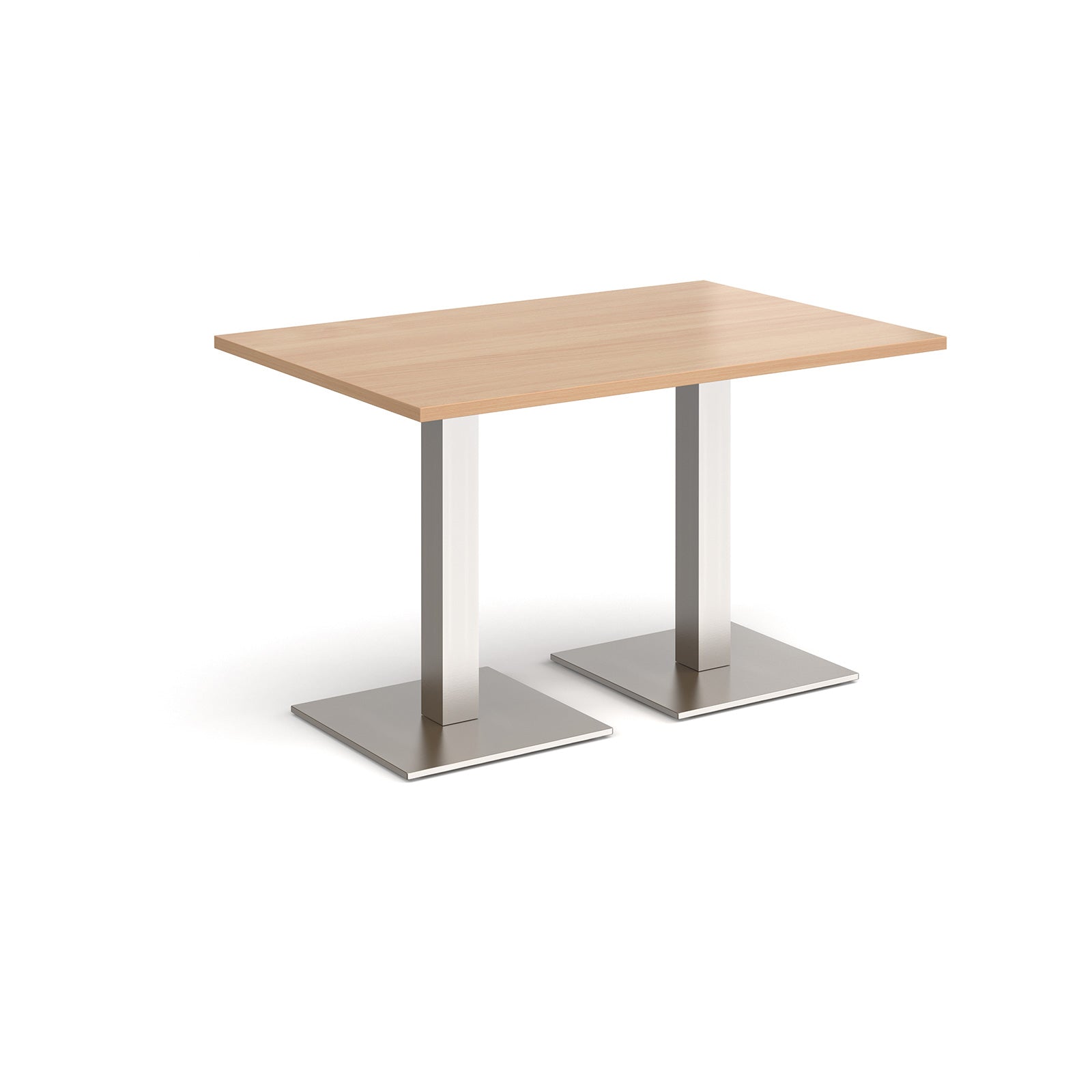 Brescia rectangular dining table with square bases - BDR1200-BS-B