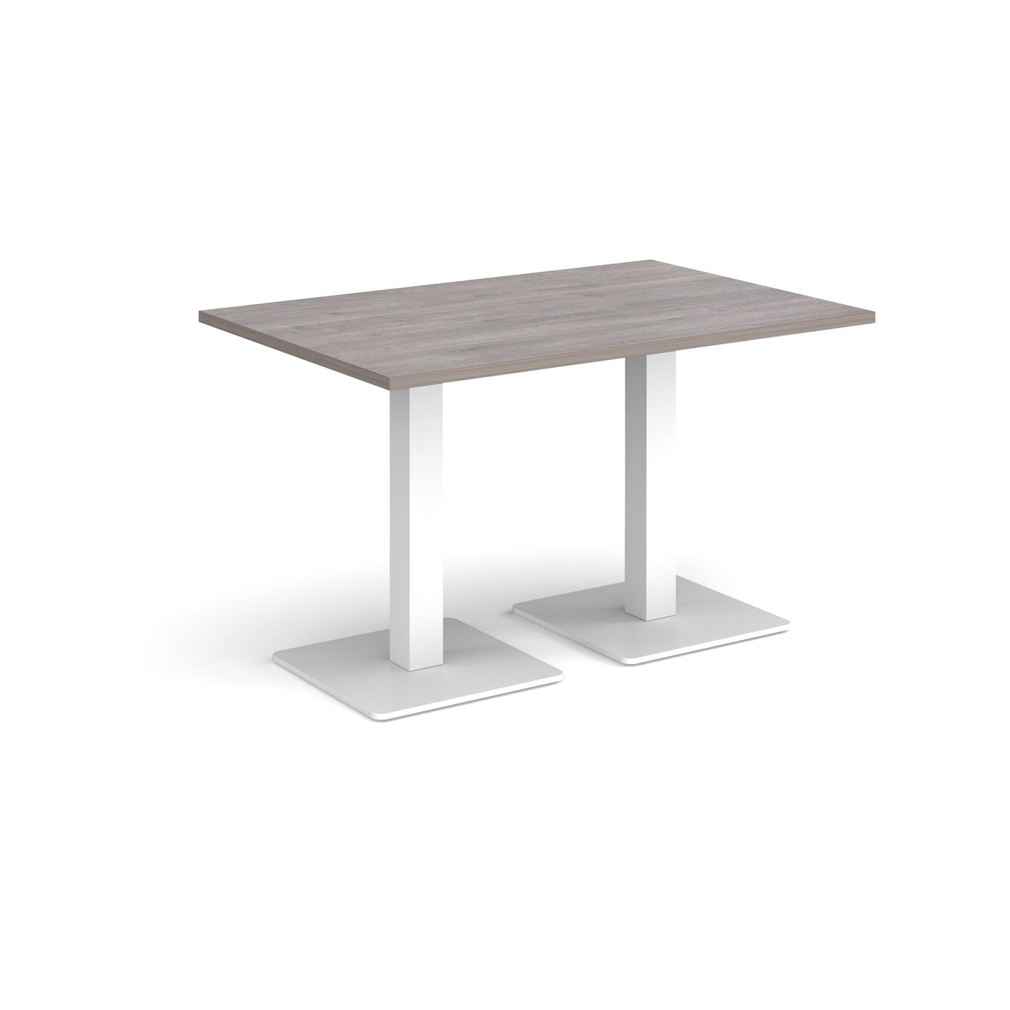 Brescia rectangular dining table with square bases - BDR1200-WH-GO