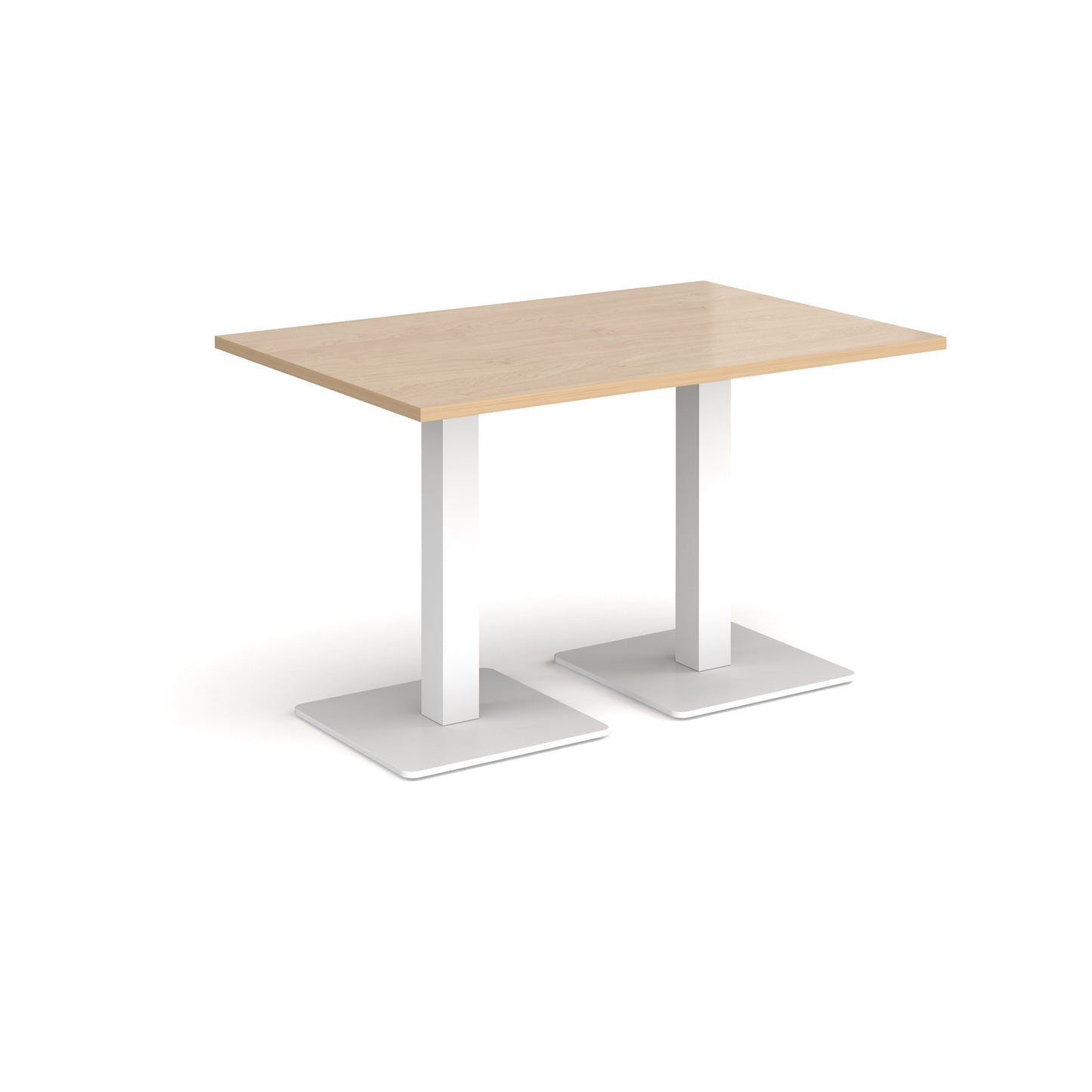 Brescia rectangular dining table with square bases - BDR1200-WH-KO