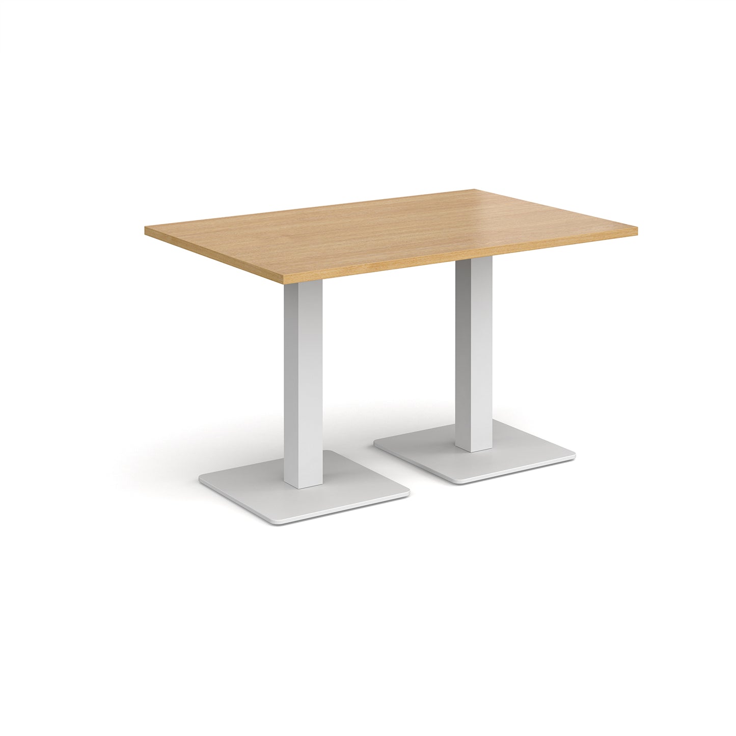 Brescia rectangular dining table with square bases - BDR1200-WH-O