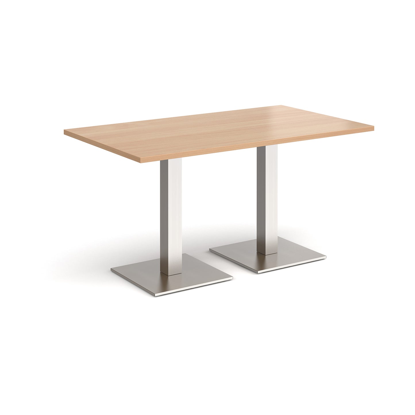 Brescia rectangular dining table with square bases - BDR1400-BS-B