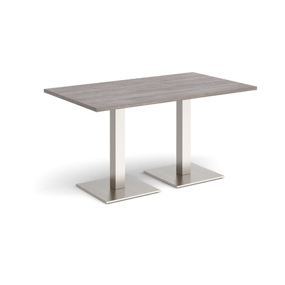 Brescia rectangular dining table with square bases - BDR1400-BS-GO