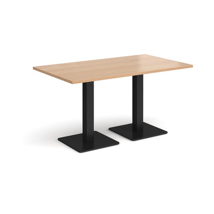 Brescia rectangular dining table with square bases - BDR1400-K-B