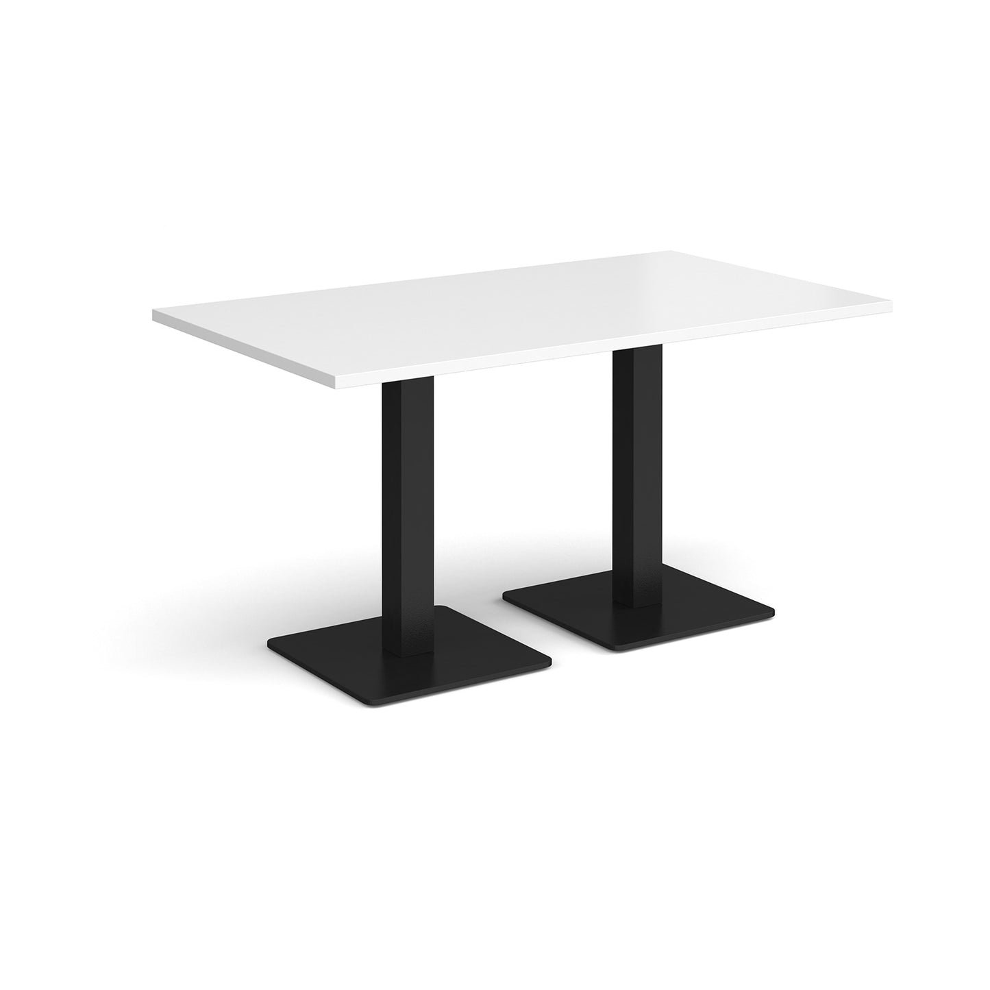 Brescia rectangular dining table with square bases - BDR1400-K-WH