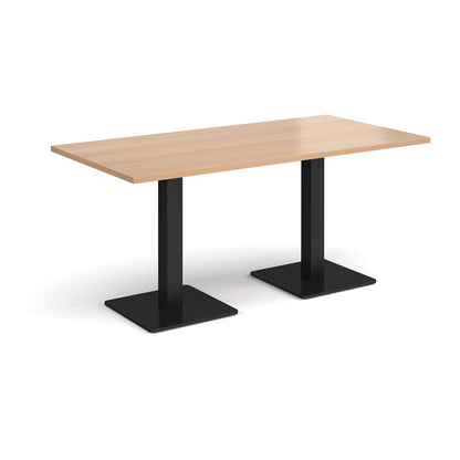 Brescia rectangular dining table with square bases - BDR1600-K-B