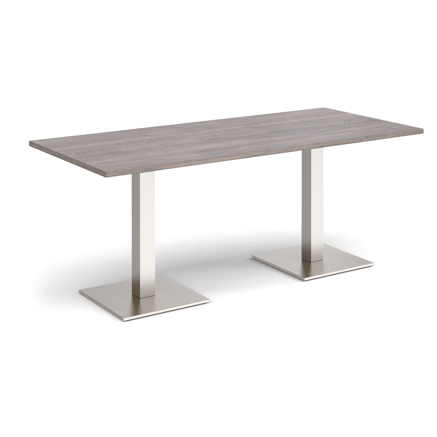 Brescia rectangular dining table with square bases - BDR1800-BS-GO