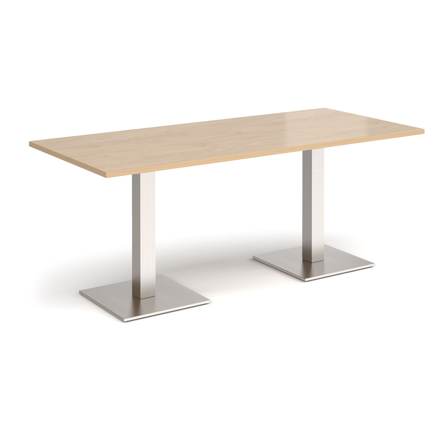 Brescia rectangular dining table with square bases - BDR1800-BS-KO