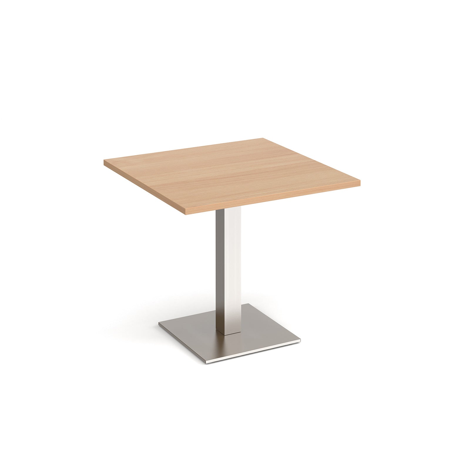 Brescia square dining table with flat square base - BDS800-BS-B