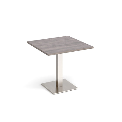 Brescia square dining table with flat square base - BDS800-BS-GO