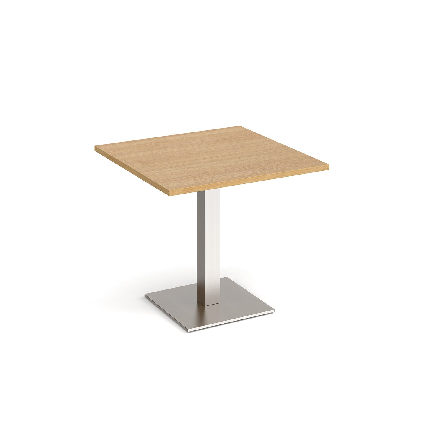 Brescia square dining table with flat square base - BDS800-BS-O