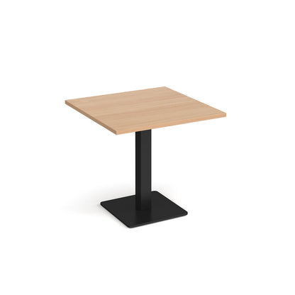 Brescia square dining table with flat square base - BDS800-K-B