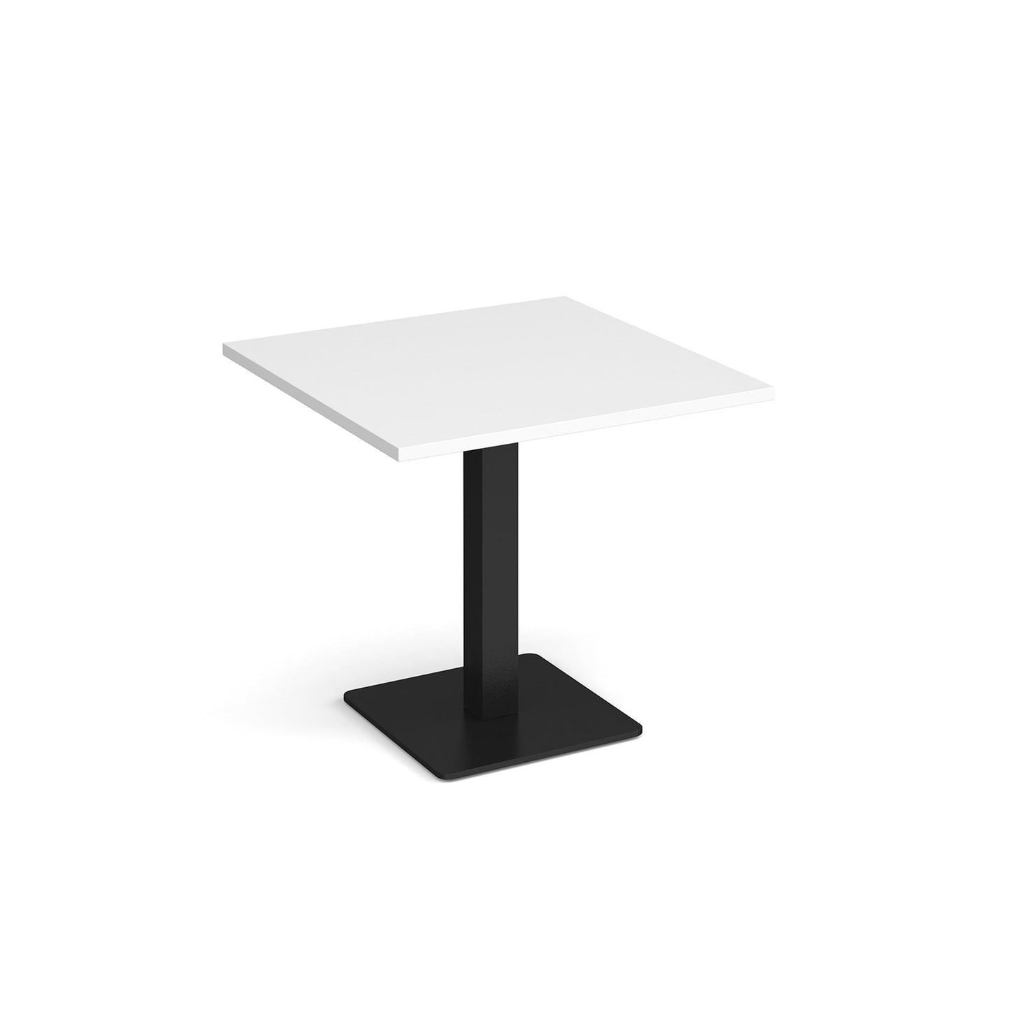 Brescia square dining table with flat square base - BDS800-K-WH