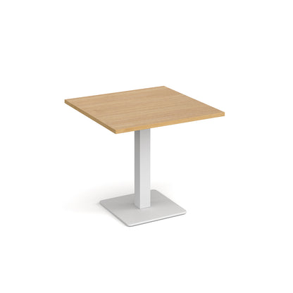 Brescia square dining table with flat square base - BDS800-WH-O