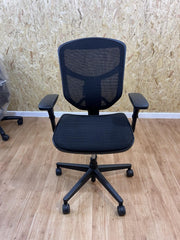 Ergohuman Enjoy* Operator Chair, Adjustable, Black Mesh- 4D Armrests-UK DELIVERY