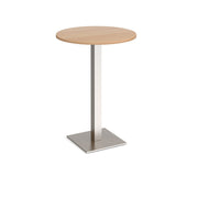 Brescia circular poseur table with flat square base