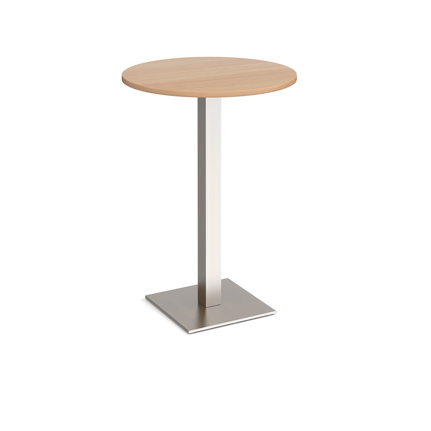 Brescia circular poseur table with flat square base - BPC800-BS-B