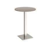 Brescia circular poseur table with flat square base
