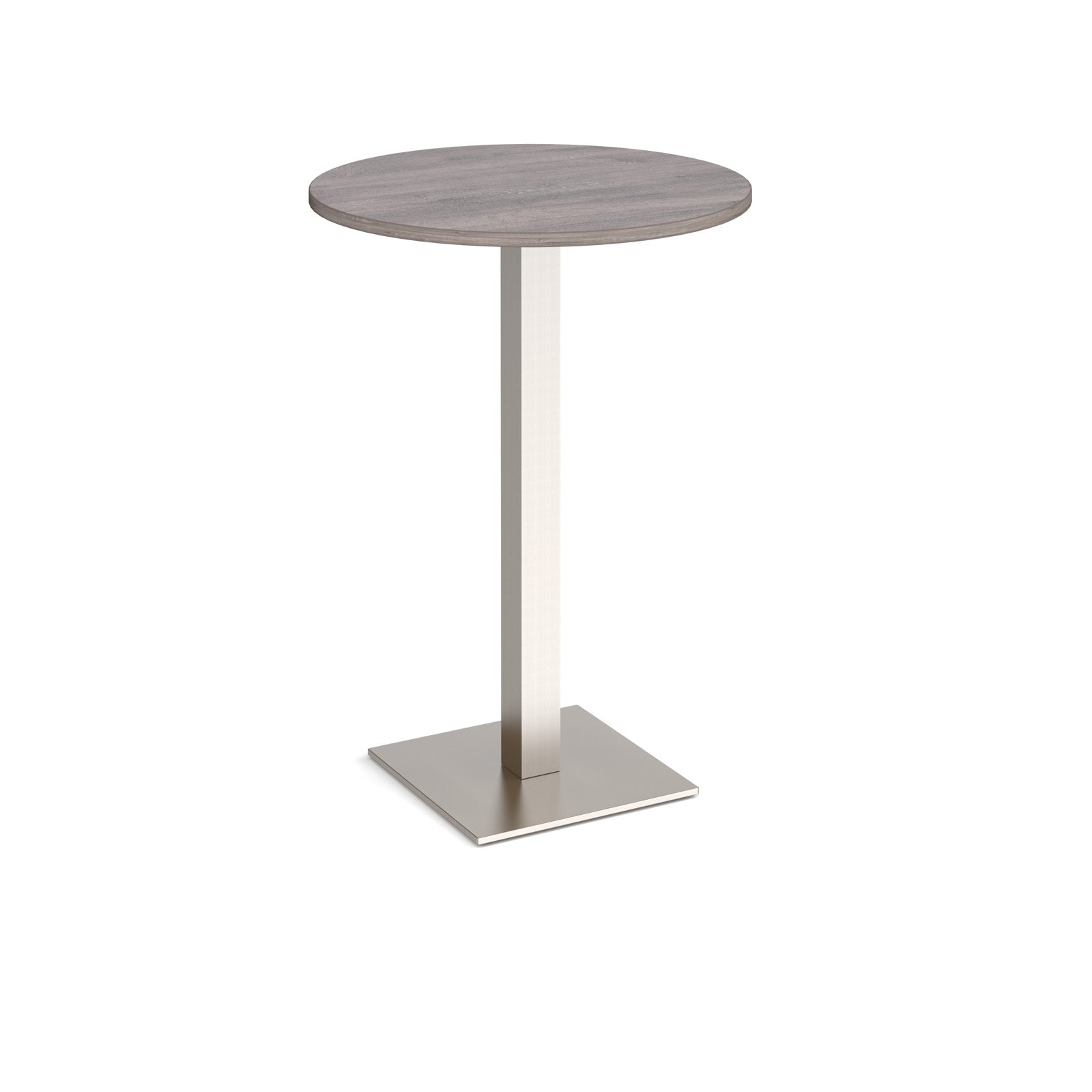 Brescia circular poseur table with flat square base - BPC800-BS-GO