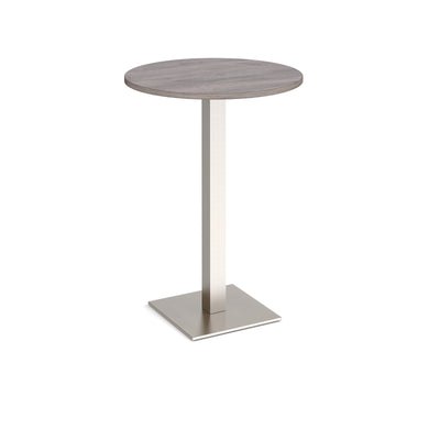 Brescia circular poseur table with flat square base - BPC800-BS-GO