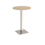 Brescia circular poseur table with flat square base