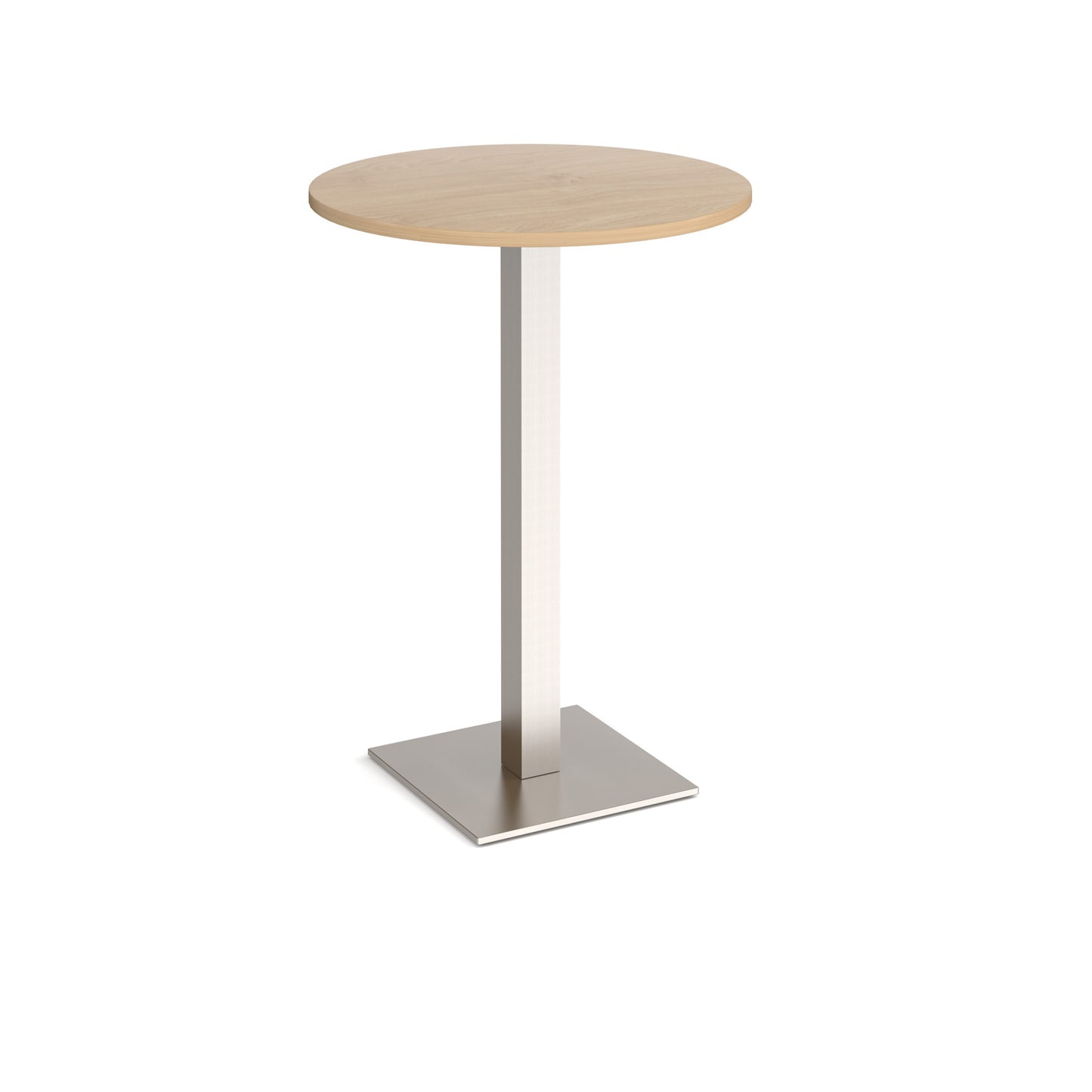Brescia circular poseur table with flat square base - BPC800-BS-KO