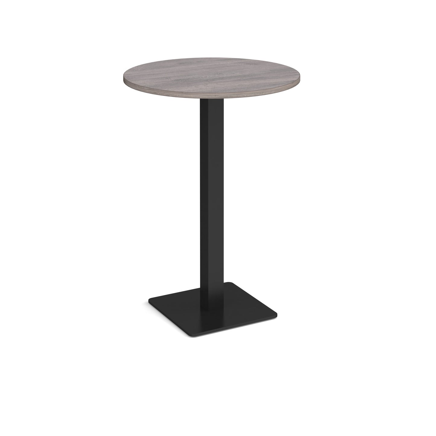 Brescia circular poseur table with flat square base - BPC800-K-GO