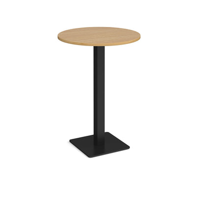 Brescia circular poseur table with flat square base - BPC800-K-O