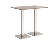 Brescia rectangular poseur table with square bases