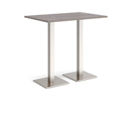 Brescia rectangular poseur table with square bases
