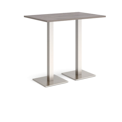 Brescia rectangular poseur table with square bases - BPR1200-BS-GO