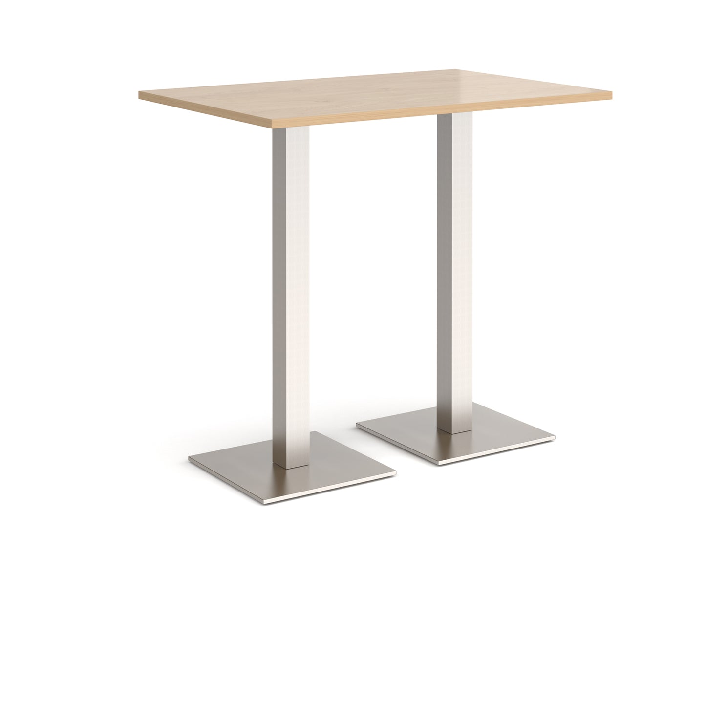 Brescia rectangular poseur table with square bases - BPR1200-BS-KO