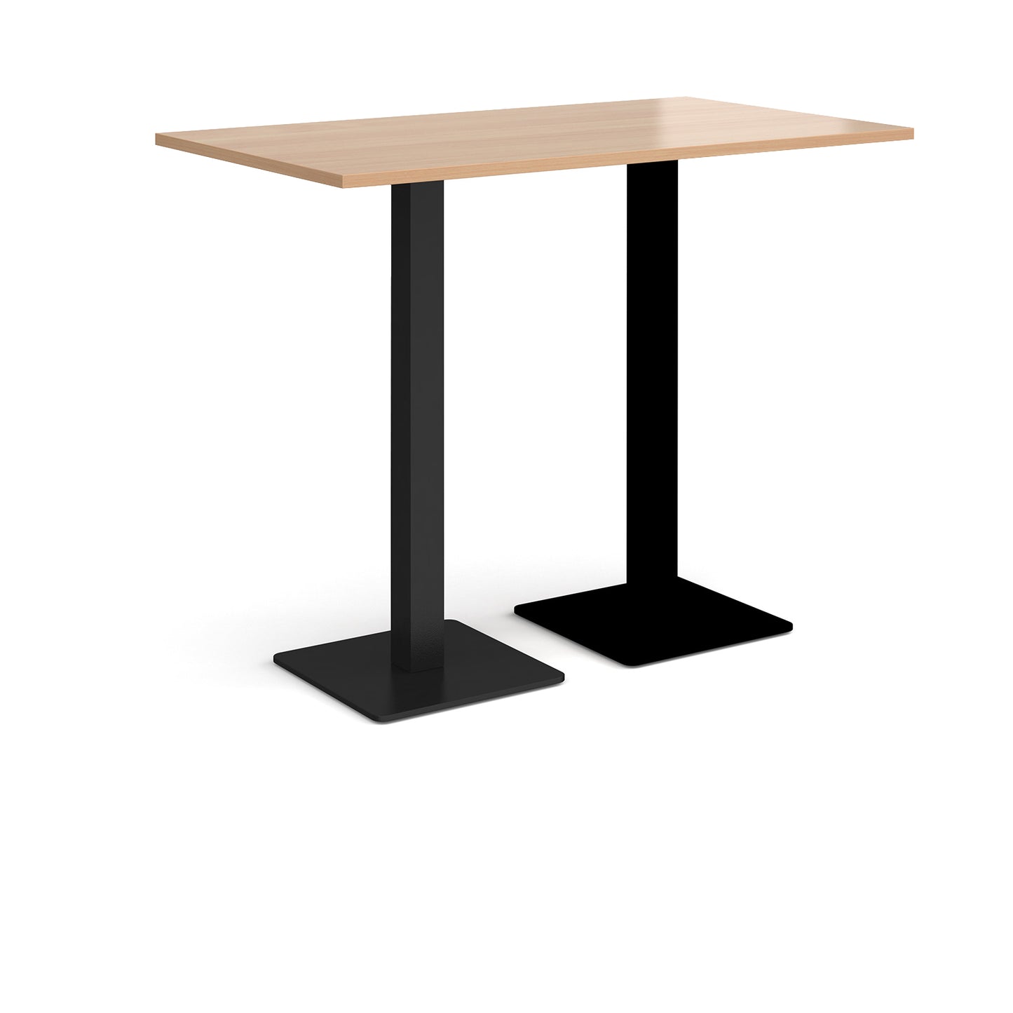Brescia rectangular poseur table with square bases - BPR1400-K-B