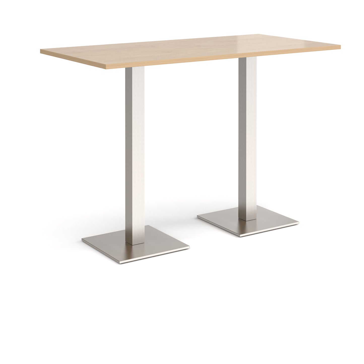 Brescia rectangular poseur table with square bases - BPR1600-BS-KO
