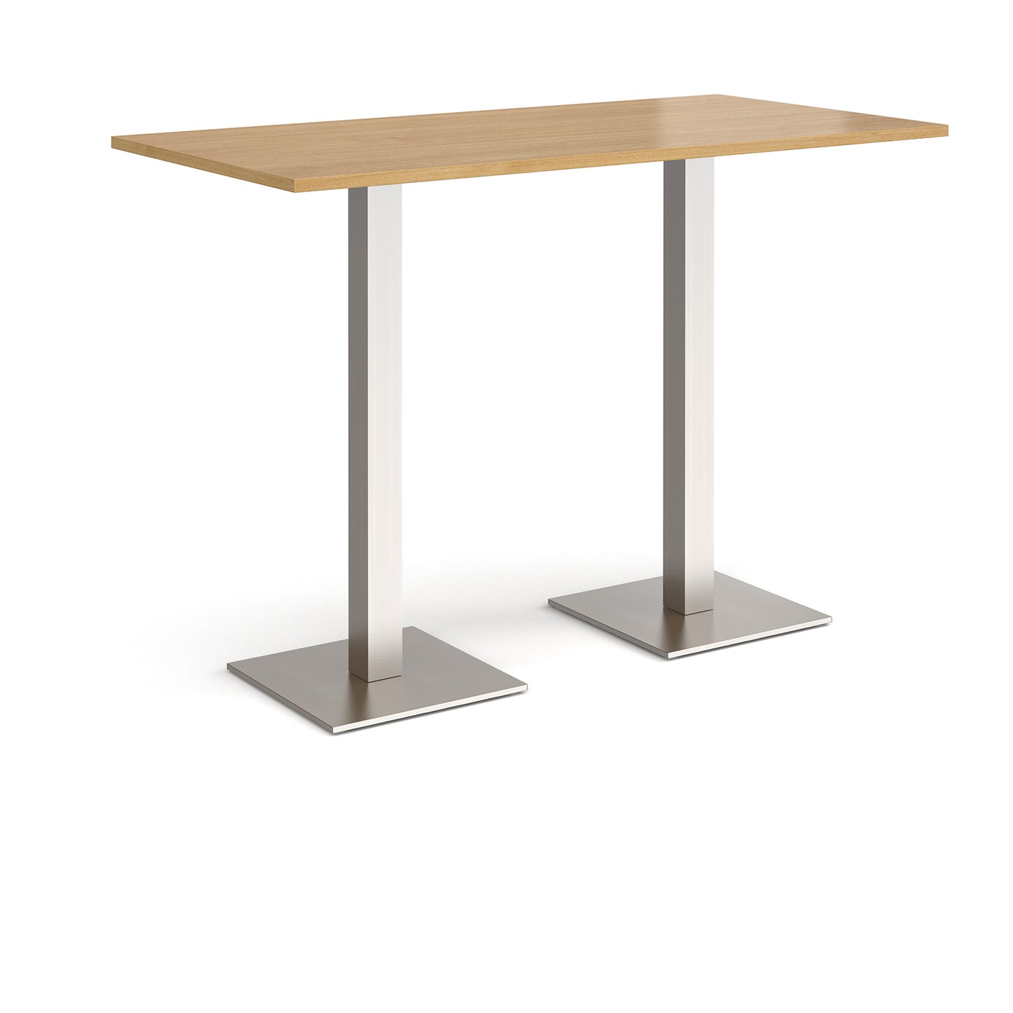 Brescia rectangular poseur table with square bases - BPR1600-BS-O