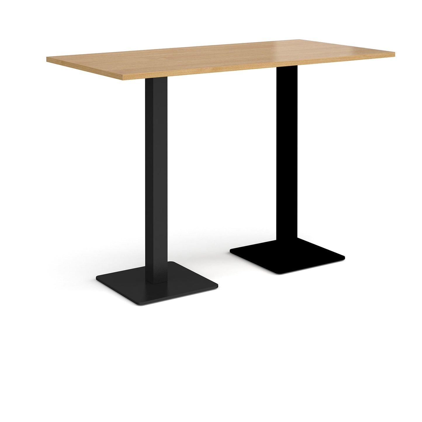 Brescia rectangular poseur table with square bases - BPR1600-K-O