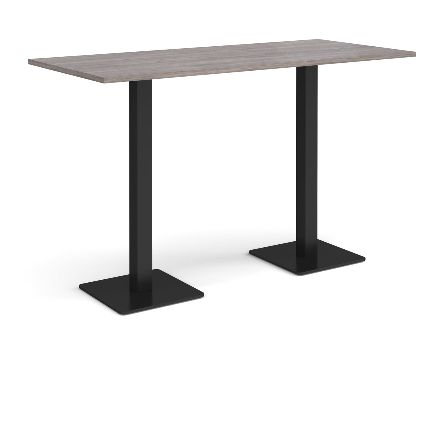Brescia rectangular poseur table with square bases - BPR1800-K-GO