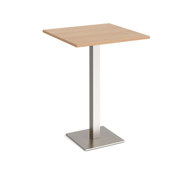 Brescia square poseur table with flat square base - BPS800-BS-B