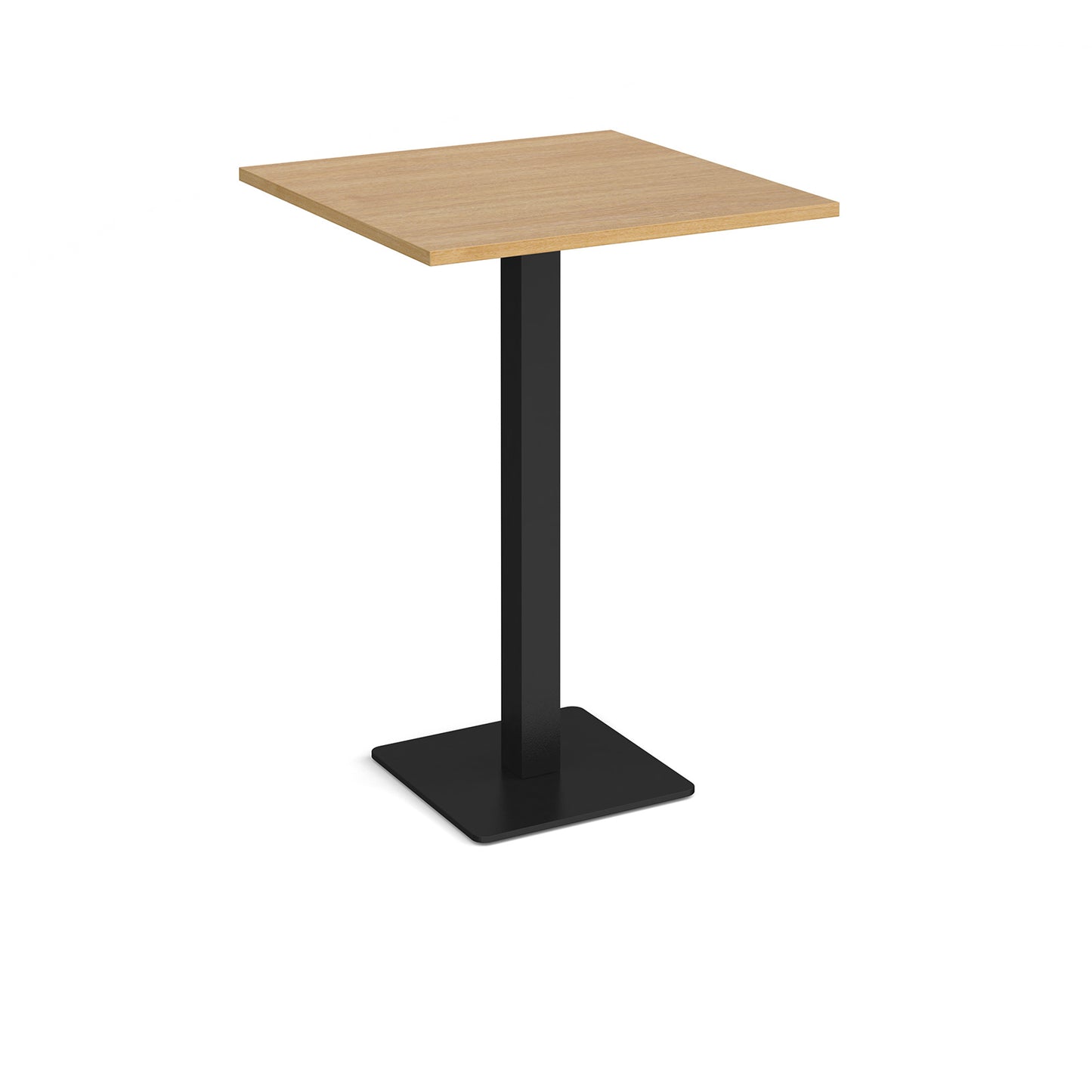 Brescia square poseur table with flat square base - BPS800-K-O