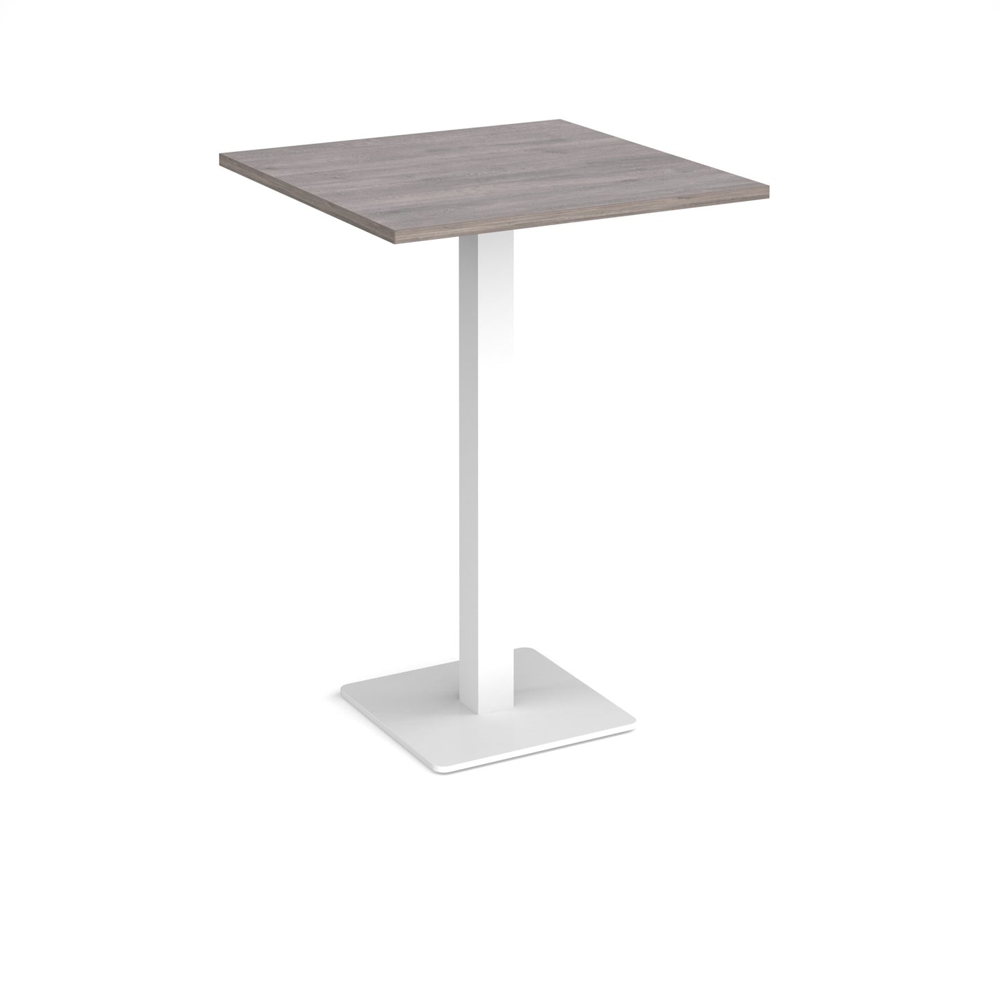 Brescia square poseur table with flat square base - BPS800-WH-GO
