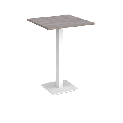 Brescia square poseur table with flat square base - BPS800-WH-GO