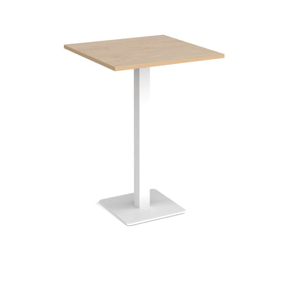 Brescia square poseur table with flat square base - BPS800-WH-KO