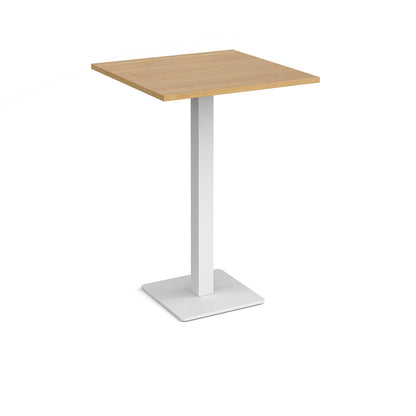 Brescia square poseur table with flat square base - BPS800-WH-O