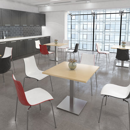 Brescia square dining table with flat square base