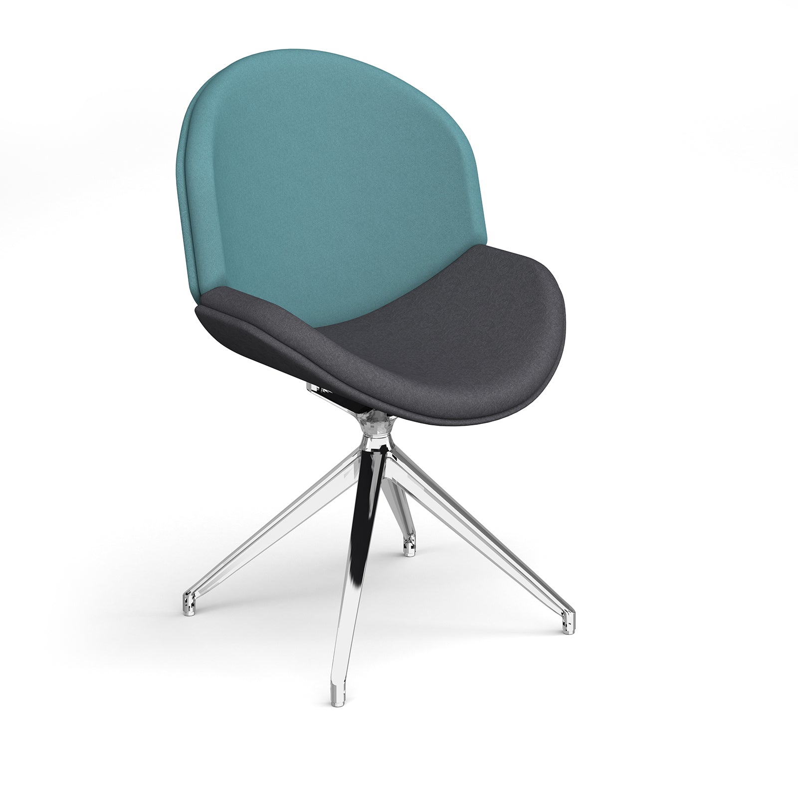 Shout fully upholstered pyramid base lounge chair - BSH01