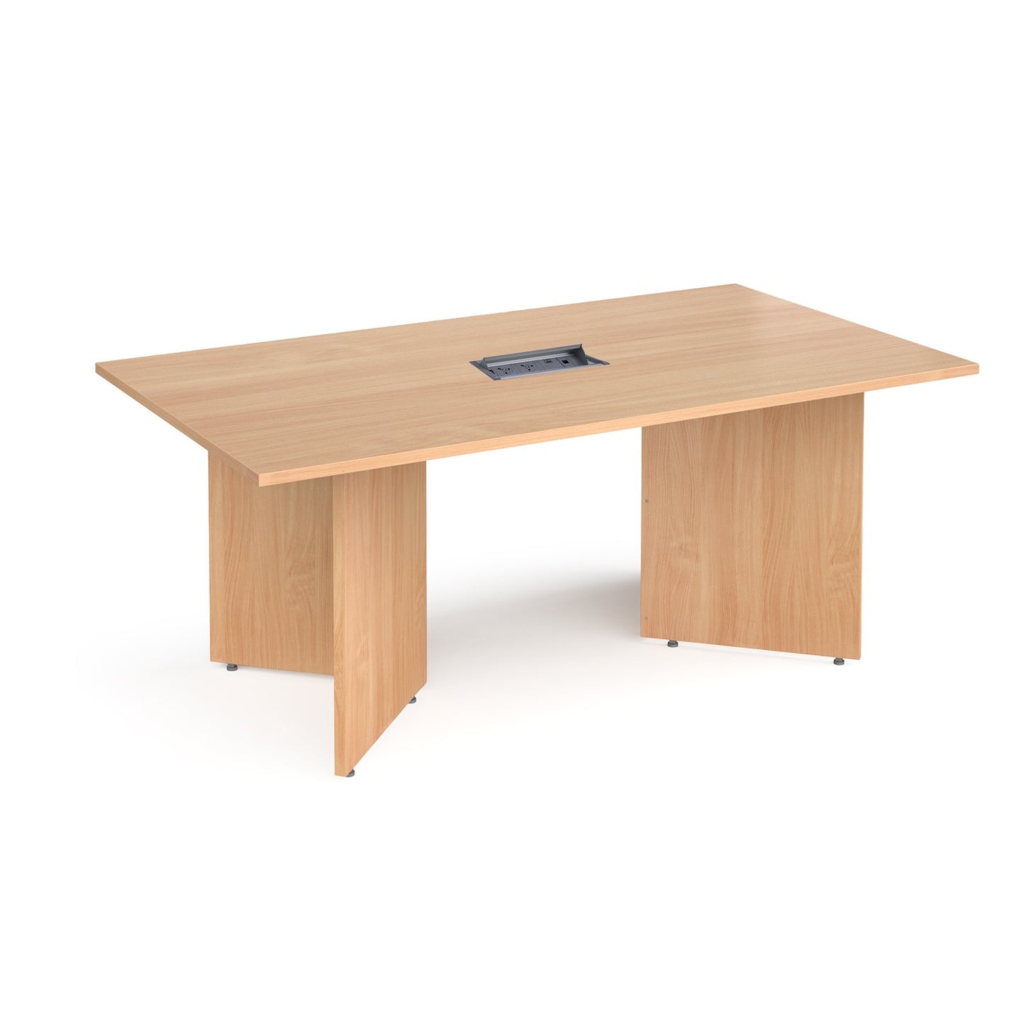 Arrow head boardroom table with power module