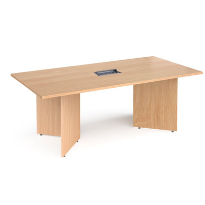 Arrow head boardroom table with power module