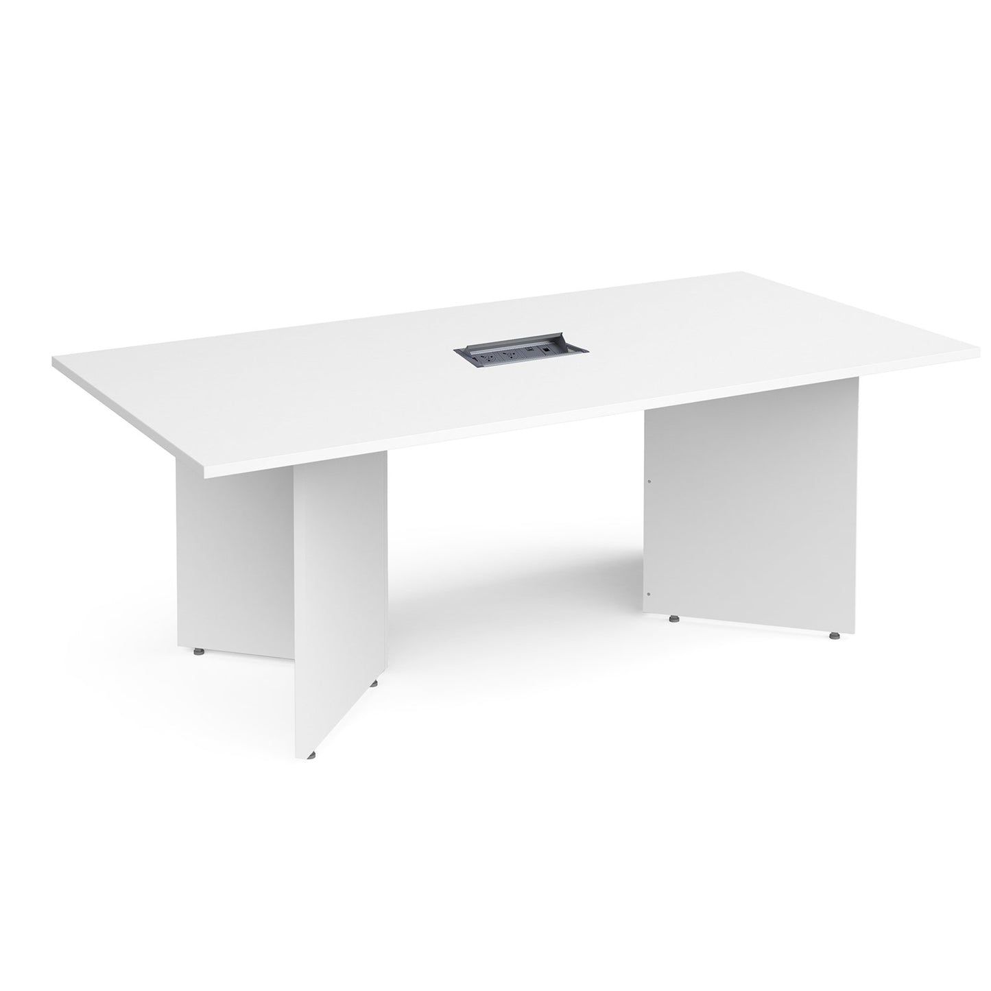 Arrow head boardroom table with power module