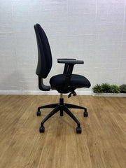 Elite Fully Adjustable Ergonomic Office Task Chair  Black