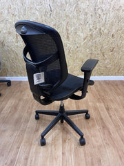Ergohuman Enjoy* Operator Chair, Adjustable, Black Mesh- 4D Armrests-UK DELIVERY