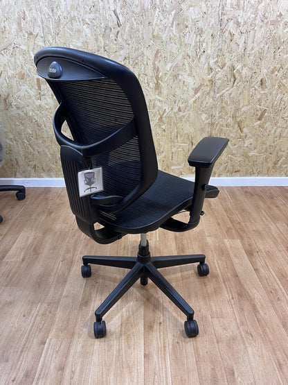 Ergohuman Enjoy* Operator Chair, Adjustable, Black Mesh- 4D Armrests-UK DELIVERY